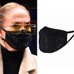 ⭐️ NWT JLO Style, reusable Swarovski Crystal face mask handmade Maya Nick Design